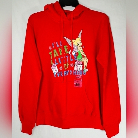 NWT Disney Tinker Bell Sweatshirt Sz XL 15-17 - Picture 1 of 6